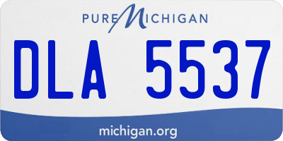 MI license plate DLA5537