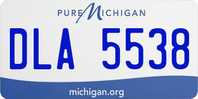 MI license plate DLA5538