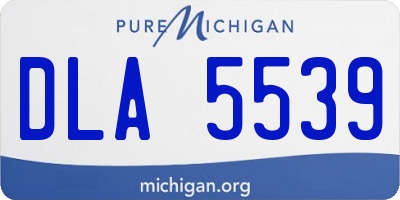 MI license plate DLA5539