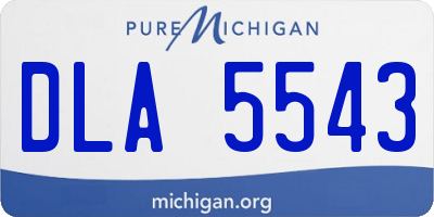 MI license plate DLA5543