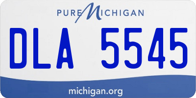 MI license plate DLA5545