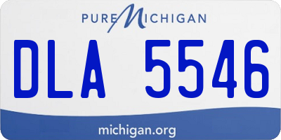 MI license plate DLA5546