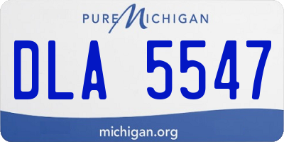 MI license plate DLA5547