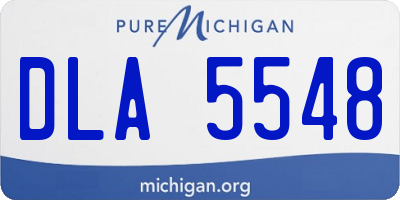 MI license plate DLA5548
