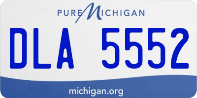 MI license plate DLA5552