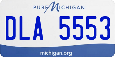 MI license plate DLA5553