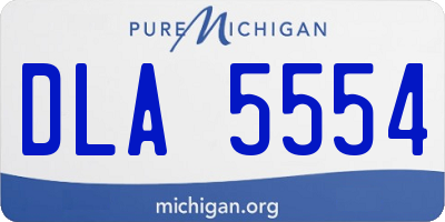 MI license plate DLA5554