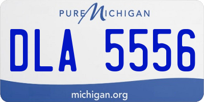 MI license plate DLA5556