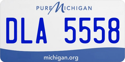 MI license plate DLA5558
