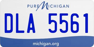 MI license plate DLA5561