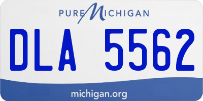 MI license plate DLA5562