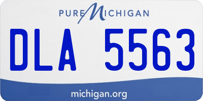 MI license plate DLA5563