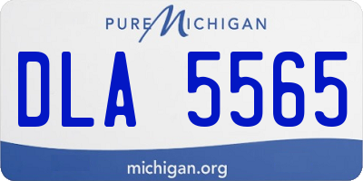 MI license plate DLA5565