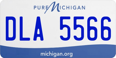 MI license plate DLA5566
