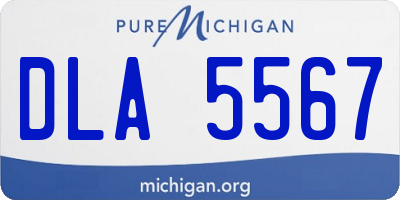 MI license plate DLA5567