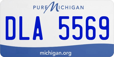 MI license plate DLA5569