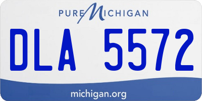MI license plate DLA5572