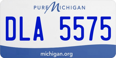 MI license plate DLA5575