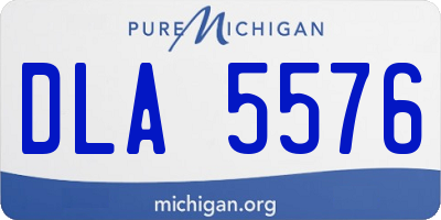 MI license plate DLA5576