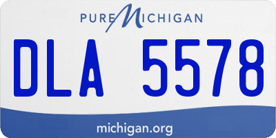 MI license plate DLA5578