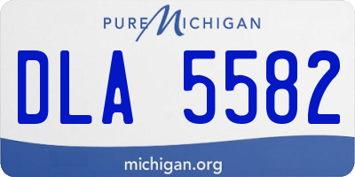 MI license plate DLA5582