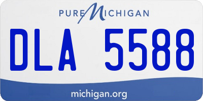 MI license plate DLA5588