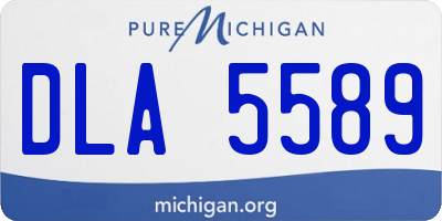 MI license plate DLA5589