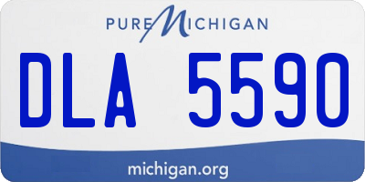 MI license plate DLA5590