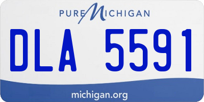 MI license plate DLA5591