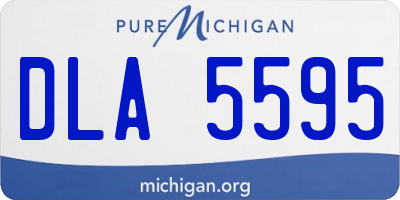 MI license plate DLA5595