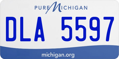 MI license plate DLA5597