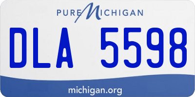 MI license plate DLA5598