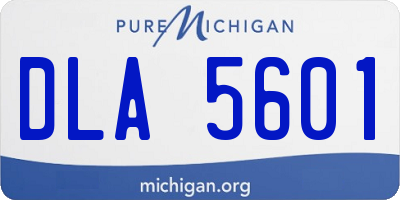 MI license plate DLA5601