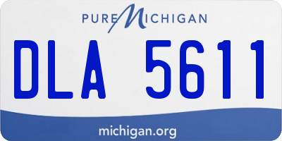MI license plate DLA5611