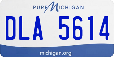 MI license plate DLA5614