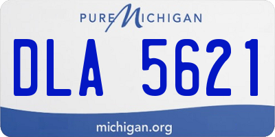 MI license plate DLA5621
