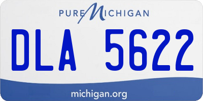 MI license plate DLA5622