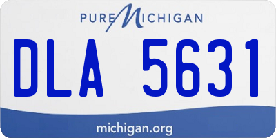 MI license plate DLA5631