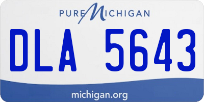 MI license plate DLA5643