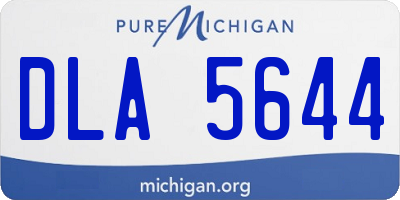 MI license plate DLA5644