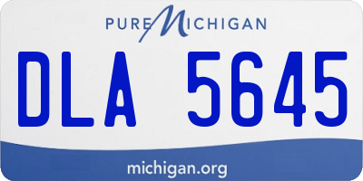 MI license plate DLA5645
