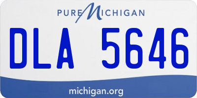 MI license plate DLA5646