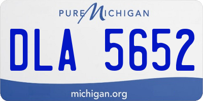 MI license plate DLA5652