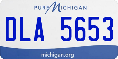 MI license plate DLA5653