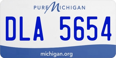 MI license plate DLA5654