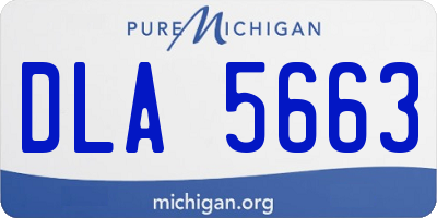 MI license plate DLA5663