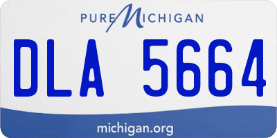 MI license plate DLA5664