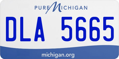 MI license plate DLA5665