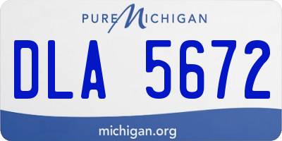 MI license plate DLA5672