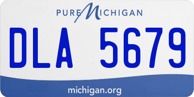 MI license plate DLA5679